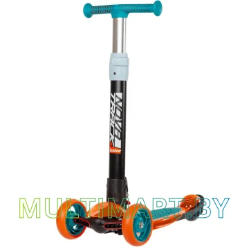 Самокат Novatrack RainBow Pro Transparent New 120PROT.RAINBOW.BL22 (синий/оранжевый, 2022)